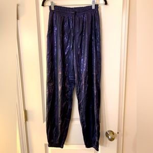 NWOT Victorias Secret Blue Metallic Small Jogger Lounge PJ Pants